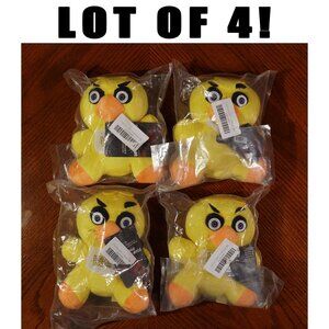 Lot of 4 FUNKO FIVE NIGHTS AT FREDDY’S Chica Plush 2016 “LET’S EAT” New